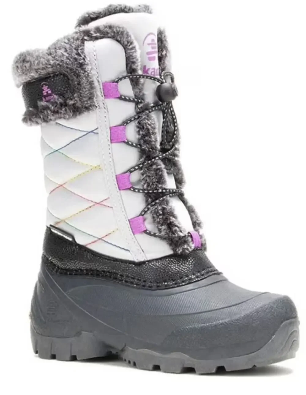 Kamik Girls Star 4 Snow Boots 11 US 28 29 EU NWT Grey Black Insulated Winter
